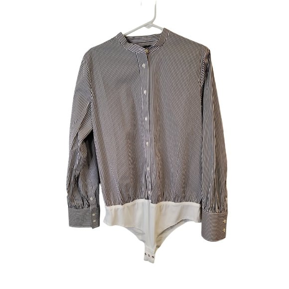 J. Crew Size 16 Women's Bodysuit Striped Stretch Tailored Perfect Top NWT - Picture 1 of 7